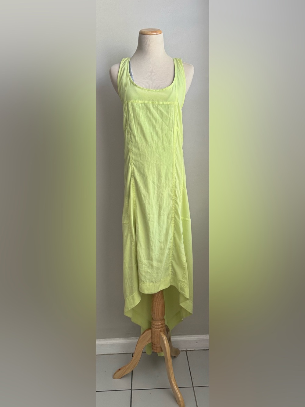Kenneth Cole Chartreuse High-Low Maxi Dress – Size XL - Picture 1 of 4